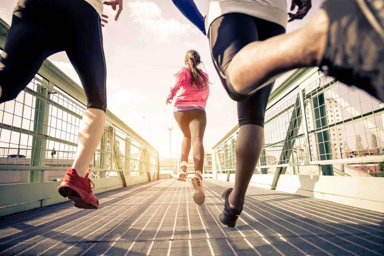 Three runners sprinting outdoors - Sportive people training in a urban area, healthy lifestyle and sport concepts (Three runners sprinting outdoors - Sportive people training in a urban area, healthy lifestyle and sport concepts, ASCII, 114 components